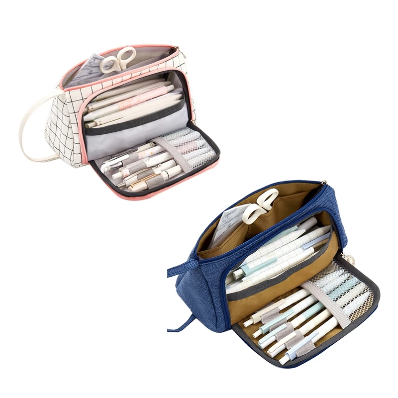 

Большой Вместительный чехол-карандаш для карандашей для студентов, офиса, колледжа, средней школы, большой чехол для хранения
