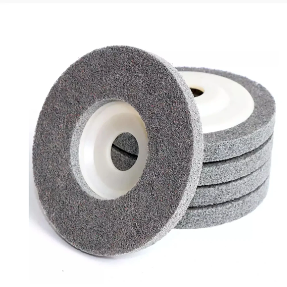4,5 Zoll 125mm 5 Zoll Nylonfaser-Poliers cheibe Vlies-Schleif scheibe 7/8mm Bohrung "Schleif poliers cheibe für Metall – Detail 3