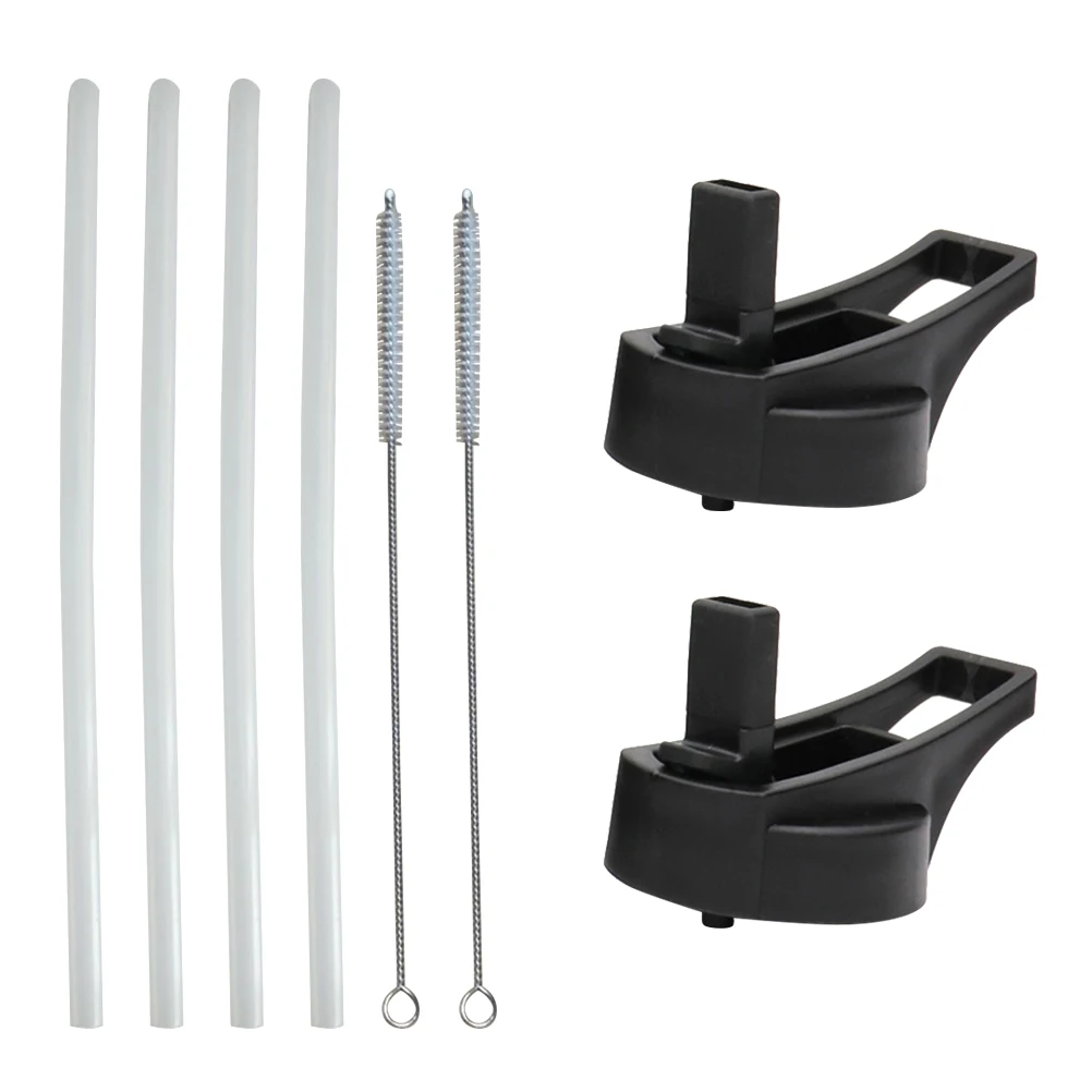 Новые колбы соломенная крышка широкий рот Флип Топ с 4 соломинки 2 чистящие щетки