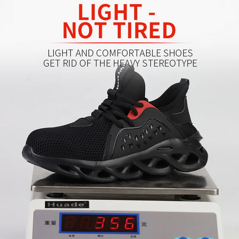 Прямая поставка Мужская дышащая легкая плетеная обувь для страхования труда