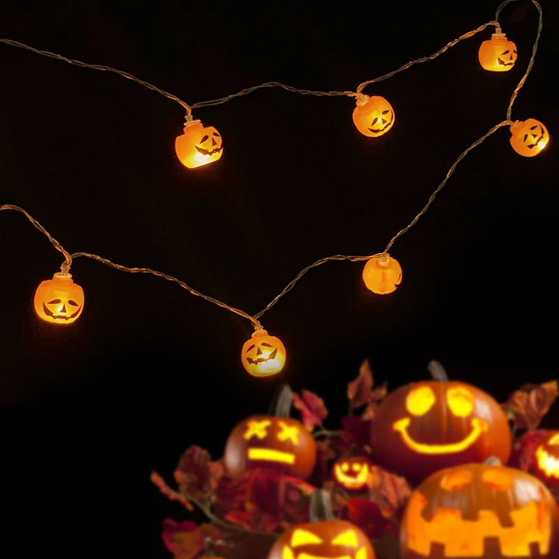 

2m 10led Halloween Pumpkin Ghost Skeletons Party Decor Christmas Decorations Led Light String Festival Bar Wedding Decoration