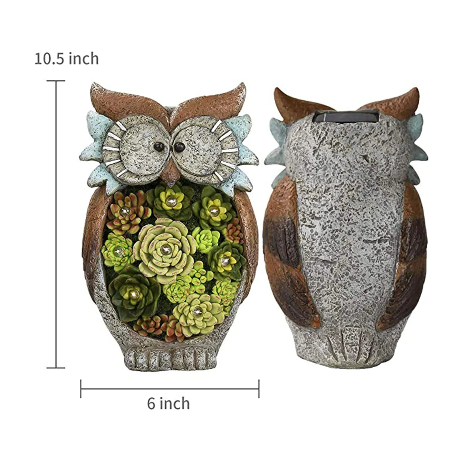 

Resin Owl Statue Solar Light Waterproof Solar Garden Lamp Light LED Solar Lamp For Path Lawn Yard Garden Home Sculpture Decor