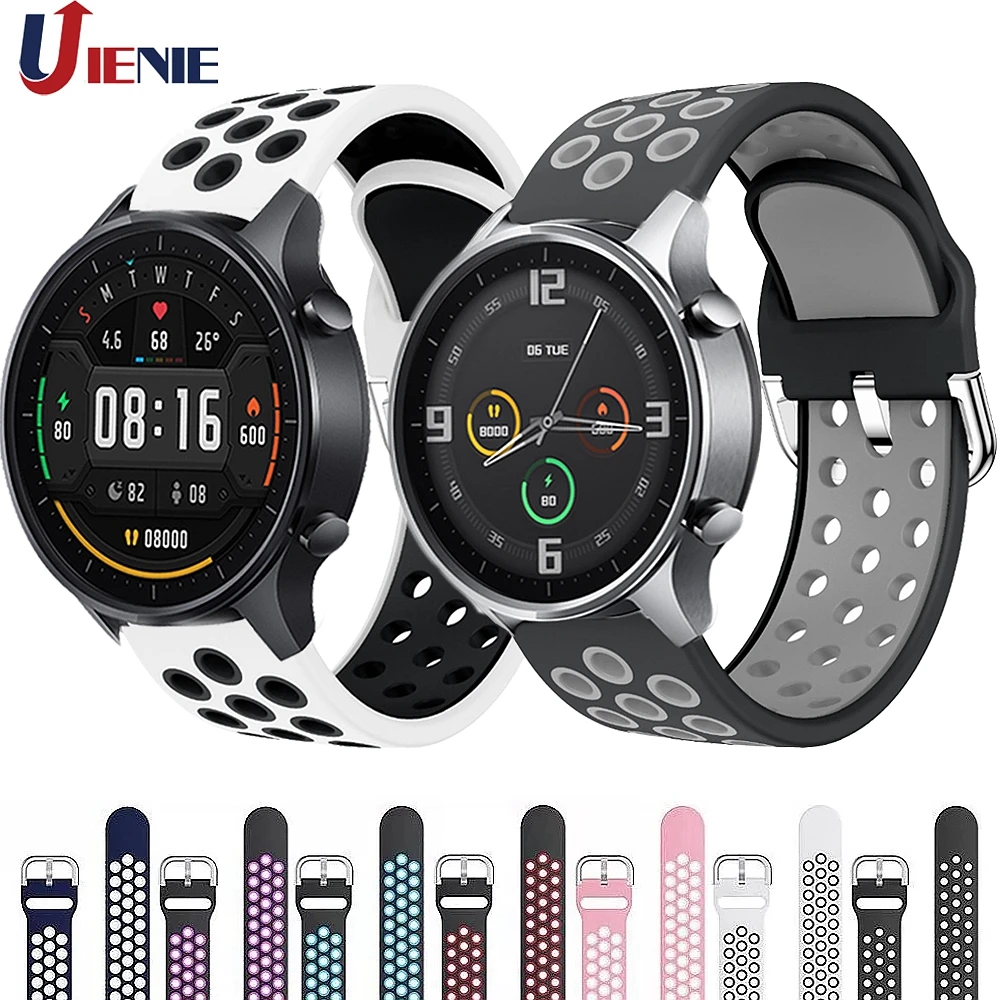 Ремешок силиконовый для смарт часов Xiaomi Mi цветной браслет Huami Amazfit Stratos Pace 3 2s/ Gtr 47