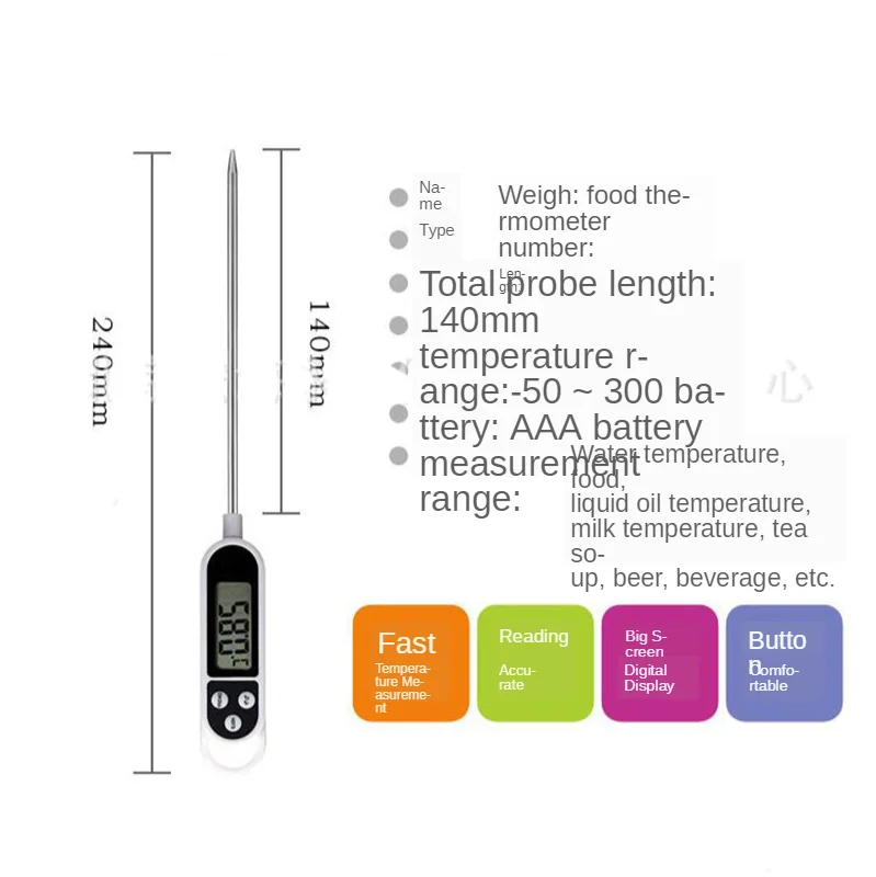 

Digital Kitchen Thermometer For Meat Water Milk Cooking Food Probe BBQ Electronic Oven Thermometer Kitchen Tools