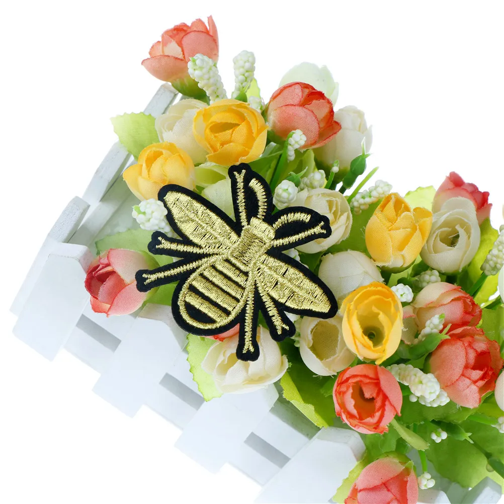 1 шт. пчелиный мед нашивки вышивка железа на патч нашивка для одежды футболки