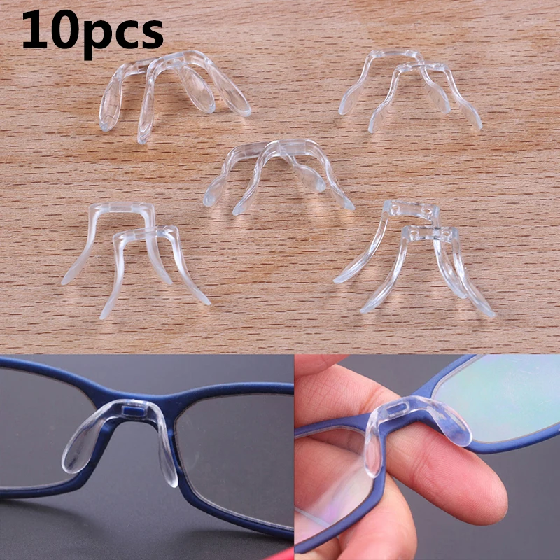 

10Pcs/lot Non-slip White Thin Nosepads Adhesive Silicone Nose Pads Glasses Nose Pads For Glasses Eyeglasses Sunglasses