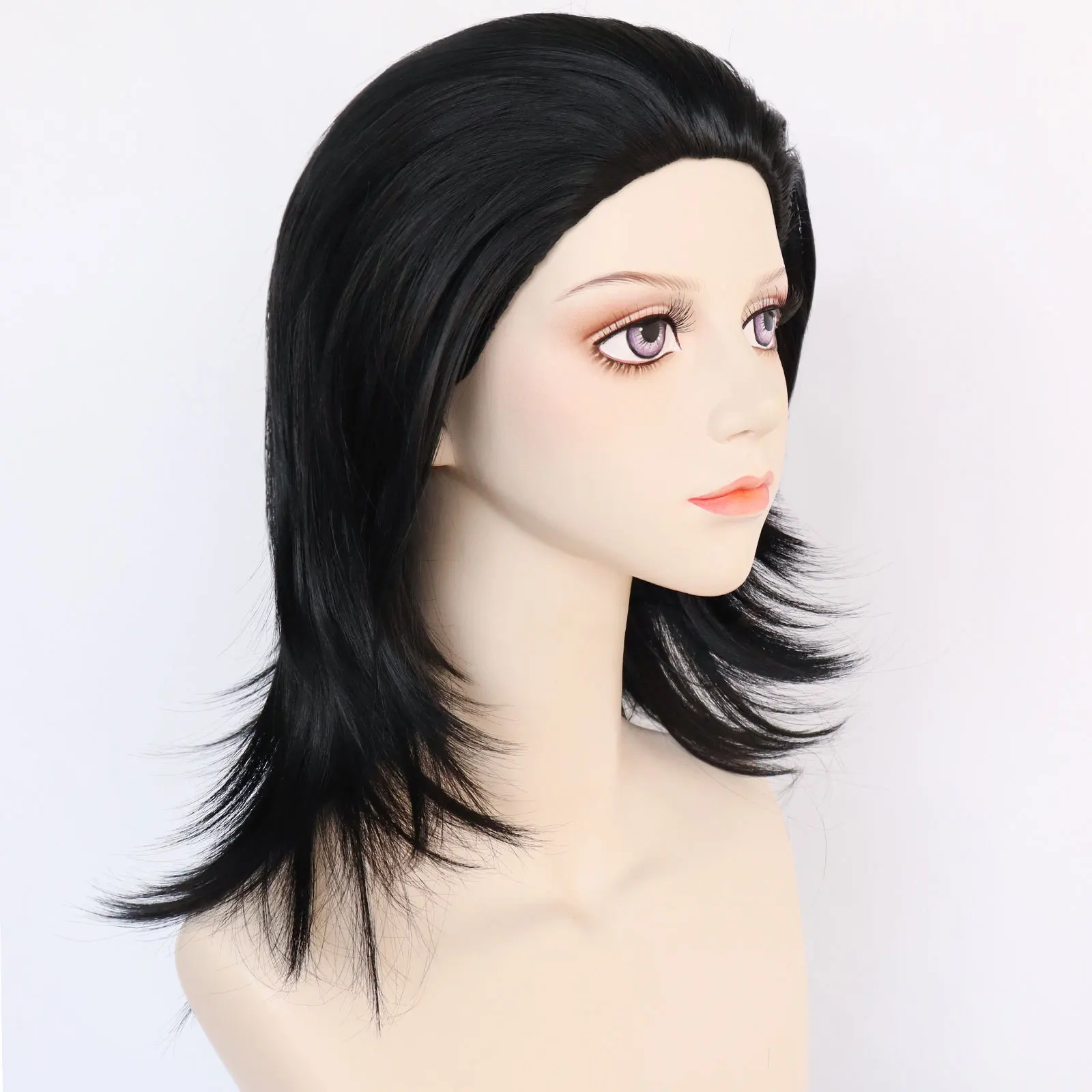 Парик для косплея Loki из черных синтетических волос Хэллоуина ролевых игр