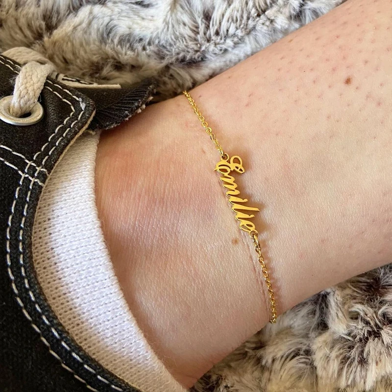 

Браслеты на ногу из нержавеющей стали для мужчин и женщин, анклеты с любой надписью, ювелирные изделия на заказ, летняя бижутерия для пар, др...