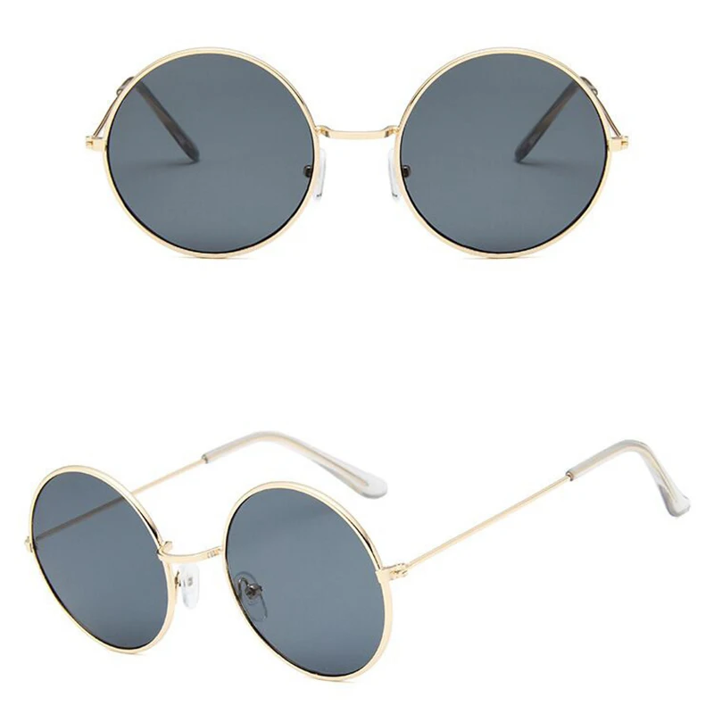Очки солнцезащитные женские круглые в стиле ретро брендовые дизайнерские