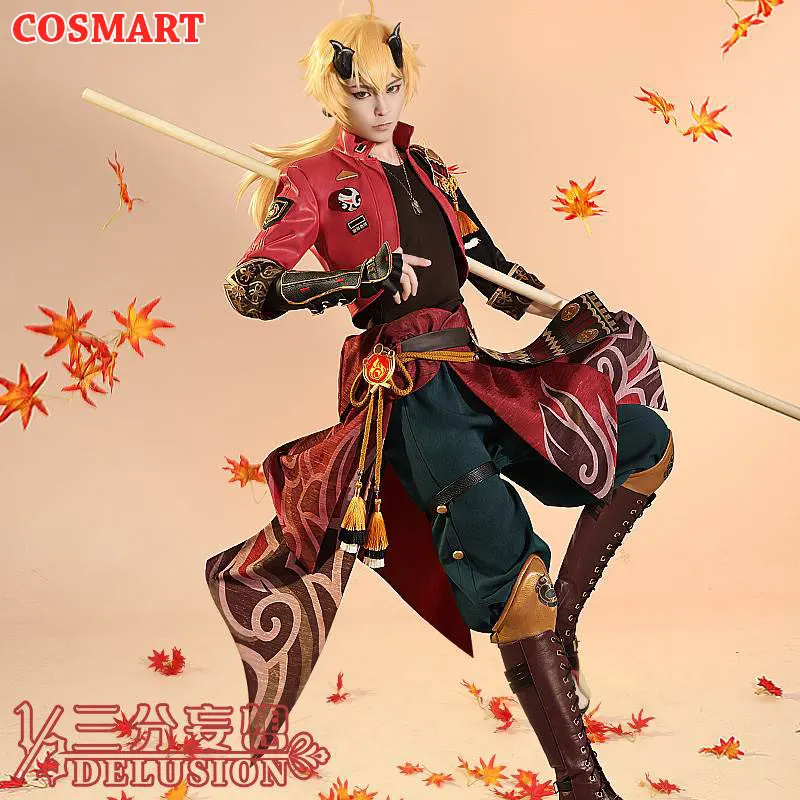 

COSMART Genshin Impact Thoma игровой костюм униформа косплей костюм Хэллоуин Одежда для карнавала, вечеринки для мужчин ролевые игры одежда Новинка