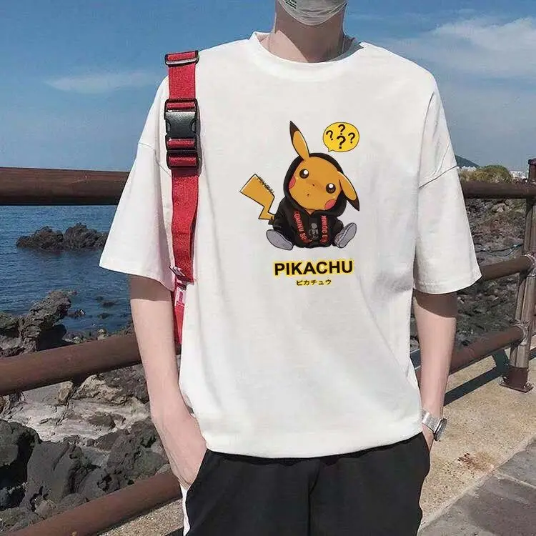 Мужская одежда японская футболка летняя модная с коротким рукавом большого