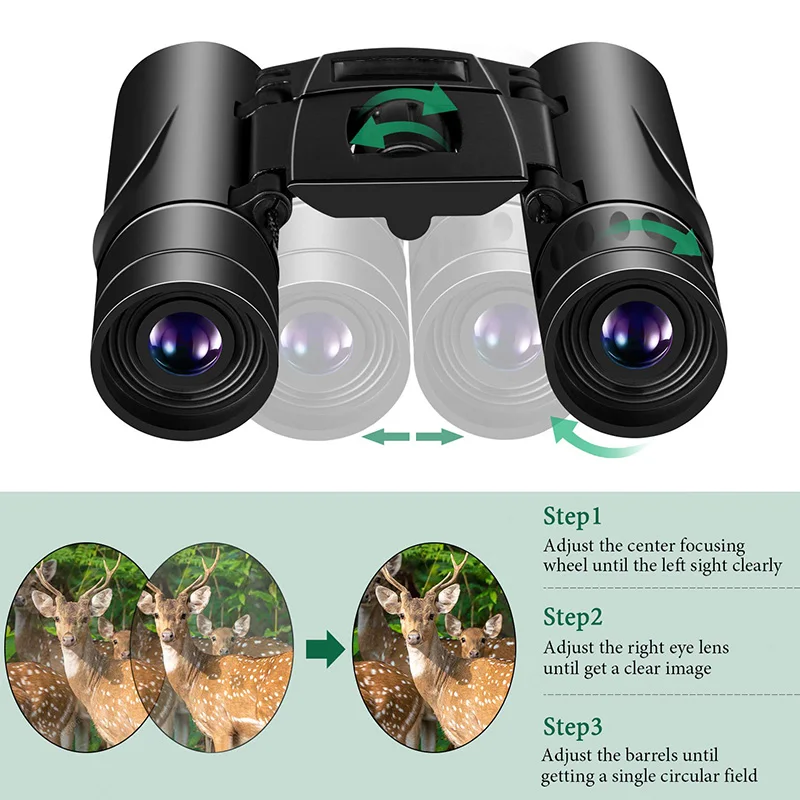 Профессиональный складной бинокль BAK4 компактный водонепроницаемый с большим