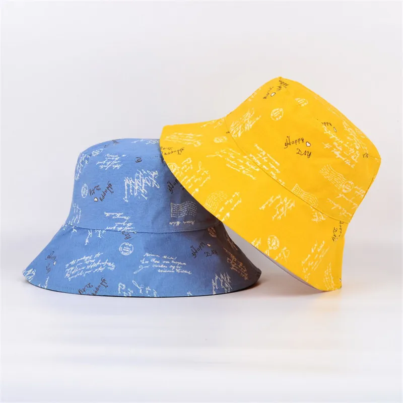 

Cotton Graffiti Love Bucket Hat Fisherman Hat Outdoor Travel Hat Sun Cap Hats for Men and Women 234