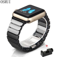 ceramic watch strap for apple watch band 42mm 38mm 123 smart watch bracelet ceramic watchbands for iwatch series 5 4 40mm 44mm