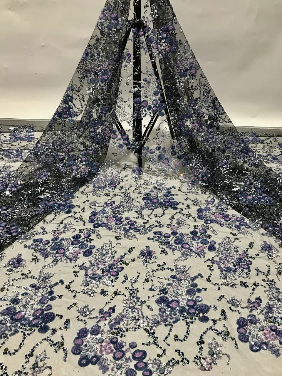 

African sequin lace fabric 2020 high quality lace French tulle lace fabric Nigeria lace fabric FJ3913