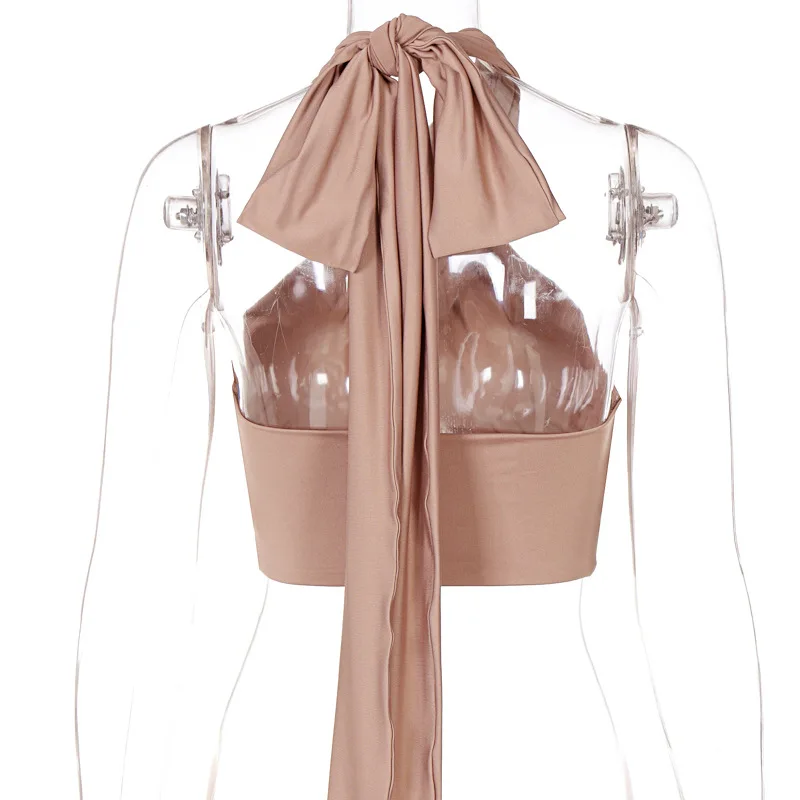 

2021 Spring New Women's Clothing Nightclub Sexy Navel Halter Bottoming Tube Top Women's Vest