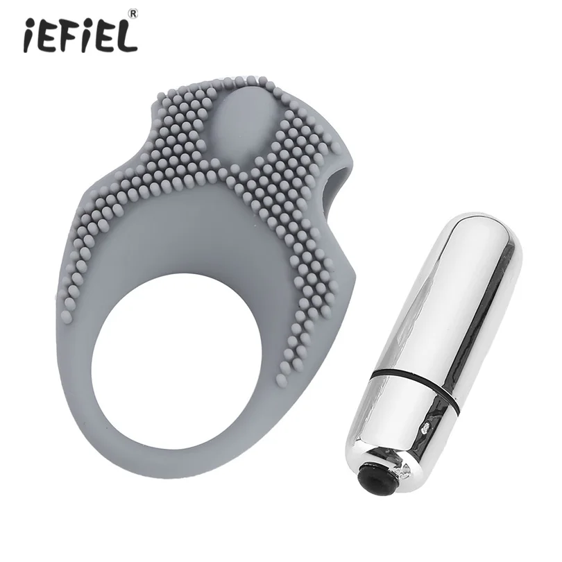 Мужской Вибратор пуля Кольца для пениса вибрирующее кольцо задержки эякуляции