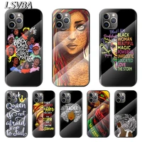 black girl human rights for apple iphone 12 11 8 7 6 6s xs xr se x 2020 pro max mini plus tempered glass cover phone case