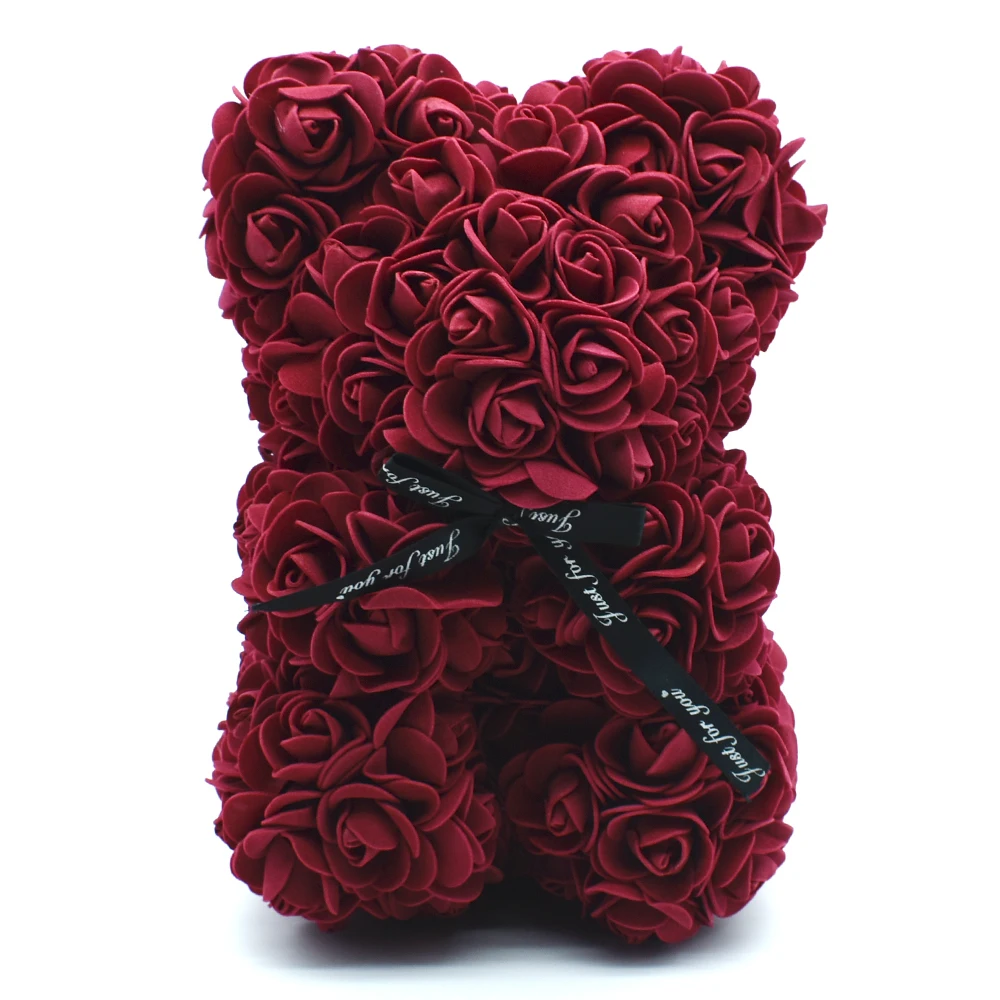 

2021 горячая Распродажа красная роза медведь 9 дюймов подарок на день Святого Валентина художественное ремесло подарок художественное украш...