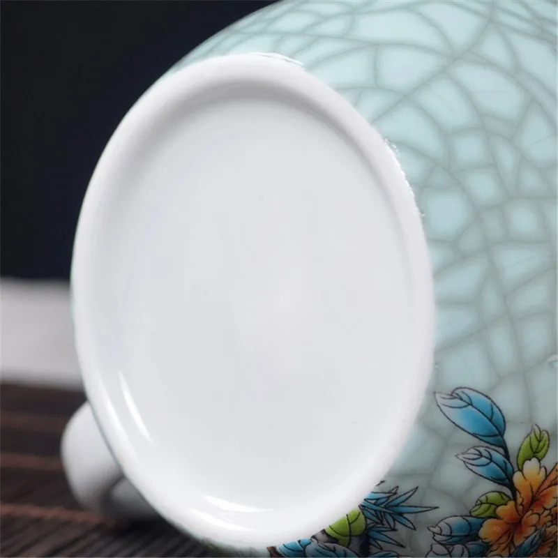 Фарфоровый чайный сервиз Цзиндэчжэнь ручная роспись цветов и заварочный чайник