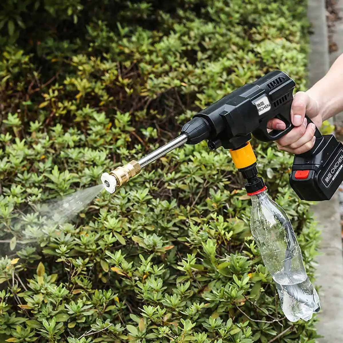 Скидка 500 Вт 20000 мА/ч, Беспроводной высокое Давление автомойка водяной пистолет Портативный высокое Давление стиральная автоматический спрей для с...