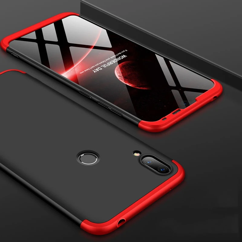 Чехол GKK для Huawei Y7 Prime 2019 3 в 1 Защитный матовый жесткий чехол из
