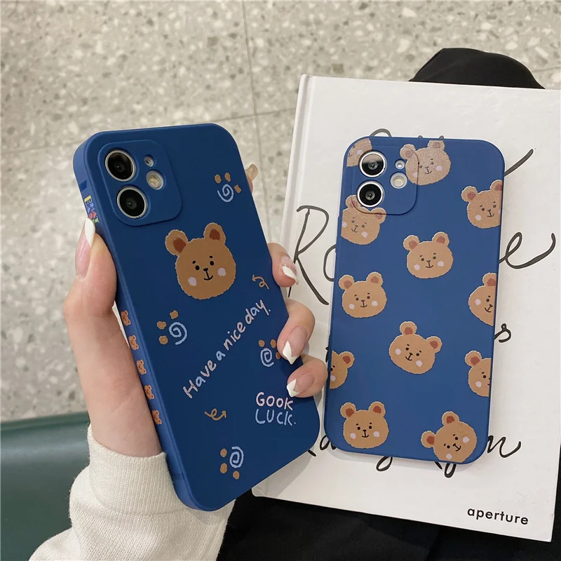 redmi note 9 pro case bear tpu phone case for redmi note 10 8 8a 9a 9c 9s 7 8 8t 9t 10t xiaomi mi 11 lite poco x3 painted cover free global shipping
