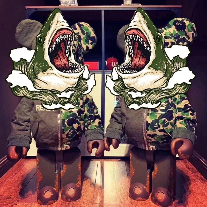 

Bearbricklys Kaw 70cm 1000% Shark Head Bear&bricklys Toy Blocks Bear Toy Action Toy Figures Garage Kits Dolls Kids Toys