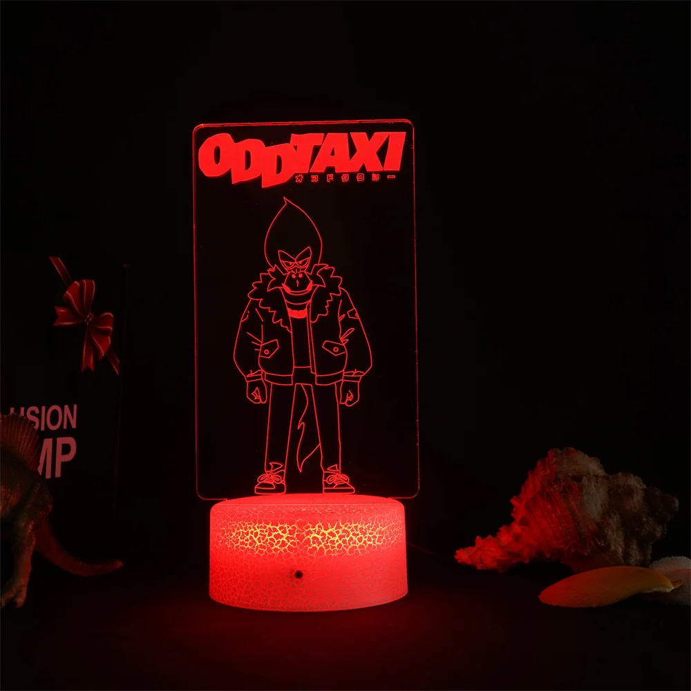 

ODDTAXI Anime kitkat taxi chimpanzee night light LED panel light room bedroom decoration cute children night light