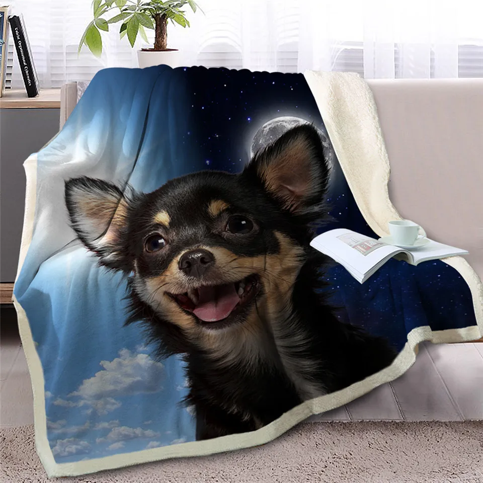 Blesslive одеяло для питомца собаки шерпы на кровать 3D Border Collie Throw Одеяло покрывало для животных день и ночь небо пейзаж чехол для дивана