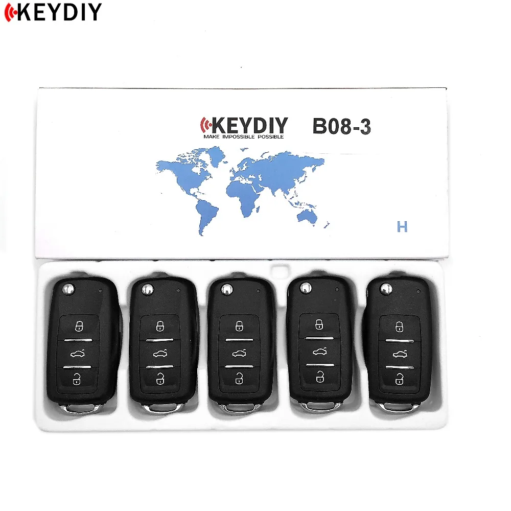 KEYDIY 1/5/10 шт./лот B08 3/4 KD900/KD X2/URG200 ключевой программатор серии B KD MINI Remote Control for VW 202AD
