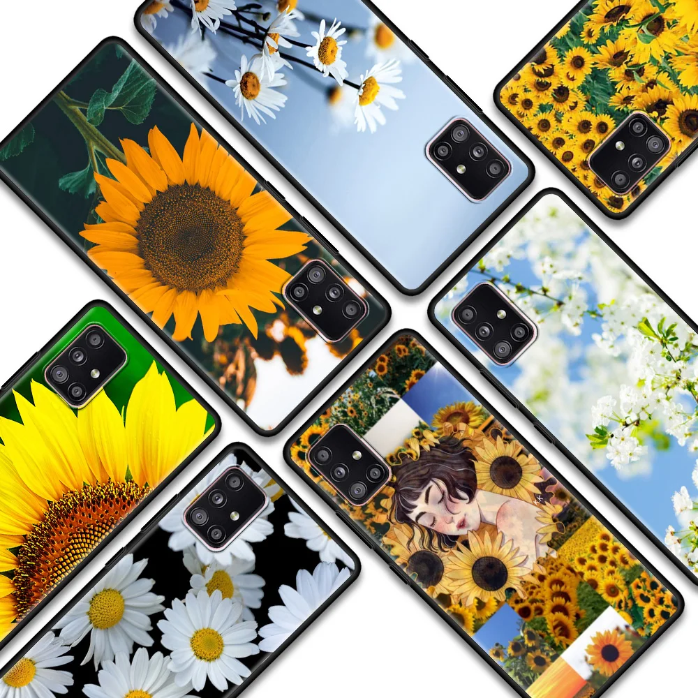 

Phone Case For Samsung Galaxy A51 A12 A52 A21s A71 A31 A02s A72 A11 A41 A22 A42 A02 F42 Fundas Botany Sunflower