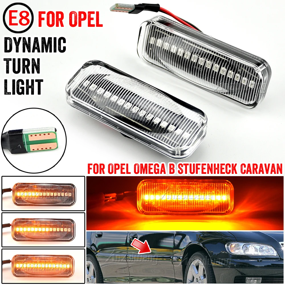 

For Opel Omega B Stufenheck Caravan 1994-2003 Led Dynamic Turn Signal Light Side Fender Marker Sequential Blinker