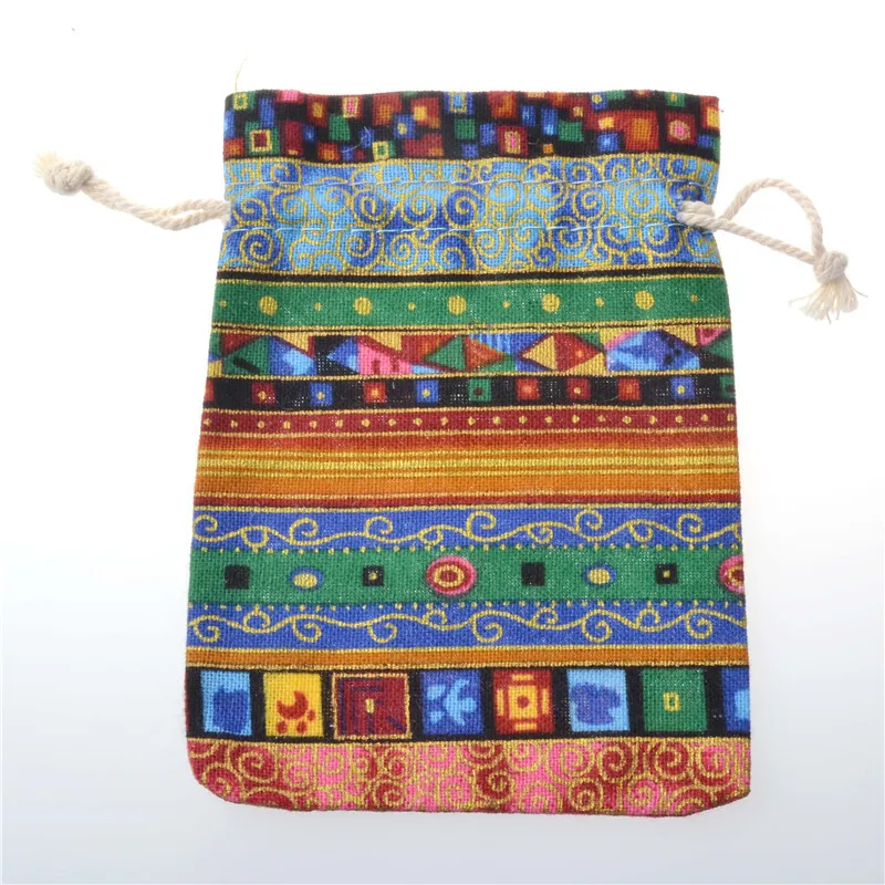 20Pcs/lot Ethnic Wind Cotton Gift Bag Packing Jewelry 10x14cm Drawstring Pouch Cosmetic Wedding Candy Wrappling Reusable Sachet | Дом и сад