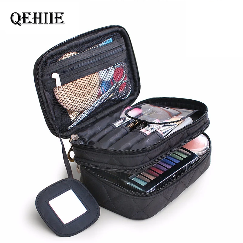 QEHIIE, косметический чехол, сумки для макияжа, Женская дорожная сумка для туалетных принадлежностей, профессиональная кисточка для хранения, несессер, косметический Чехол-Органайзер