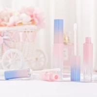 10 50pcs 3 5ml diy gradient pink blue long square lip glaze tube empty lip glloss tubes cosmetic refillable bottles wholesell