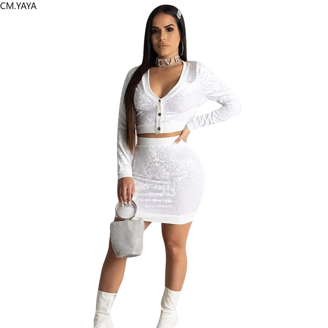 Осенне зимний женский спортивный костюм бархатный топ на пуговицах с v образным