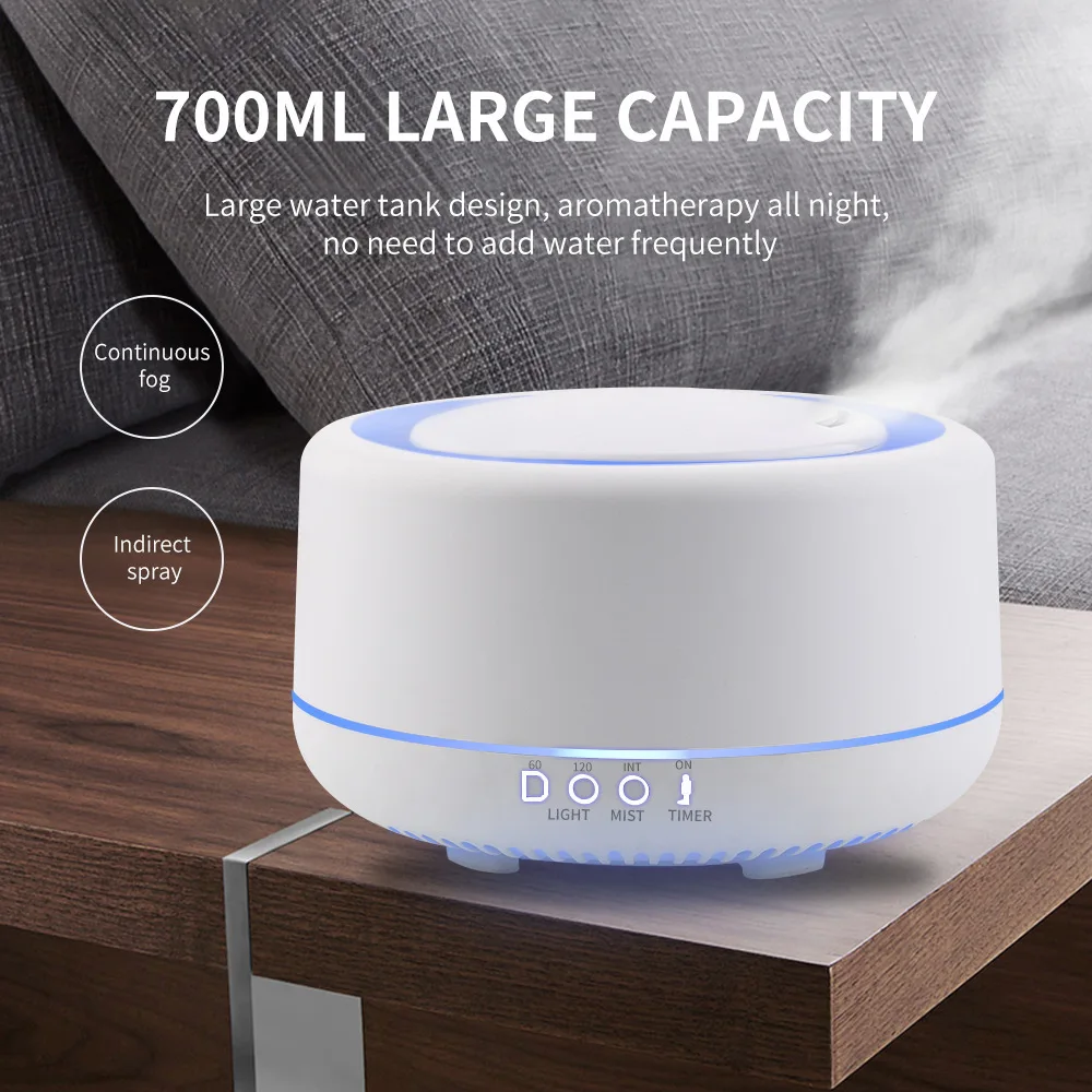 Ультразвуковой увлажнитель воздуха 700 мл Цветной СВЕТОДИОДНЫЙ Электрический