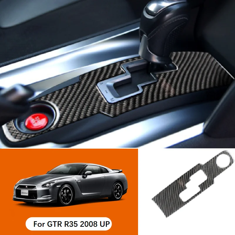 

Carbon Fiber Car Gearshift Panel Frame Cover Stickers Car Styling Fit For nissan GTR R35 2008-2016