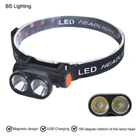 free shipping high power small headlamp built in 18560 rechargeable mini portable troch flashlight lanternyellow and white led
