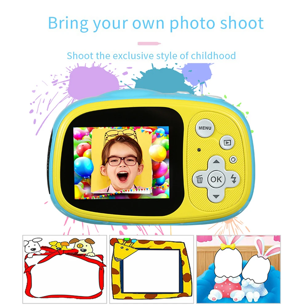 

2 inch lcd screen kids toy camera christmas gift set kids video camera mini lovely kids digital video camera
