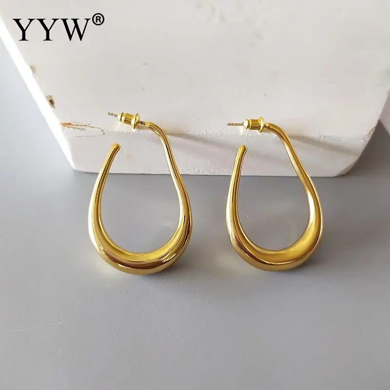

Metal Style Earrings Design Sense Creative Personality Pure Color Simple Earrings For Woman Daily Wear Highlight Accessories