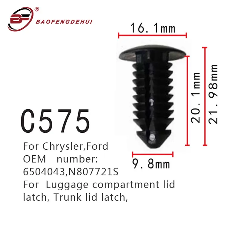 

For Chrysler,Ford Luggage Compartment Lid Latch Positioner 6504043,N807721S Trunk Lid Latch Clamp Screw