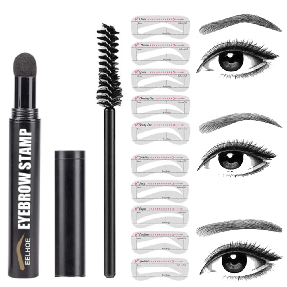 

NEW Brow Stamp Shaping Kit Eyebrow Stamp Waterproof Stick Shape Stamp Brow Natural Contouring Lazy Easy Thrush Card