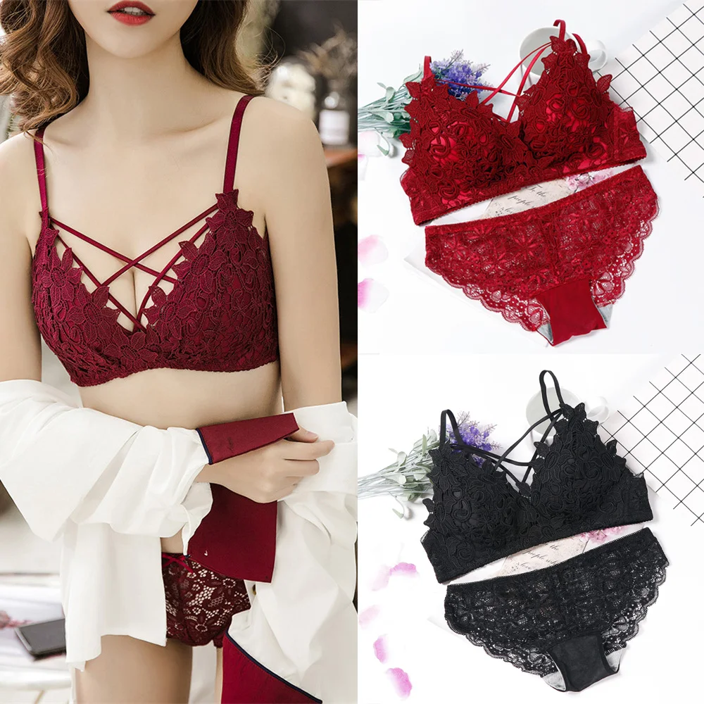 Комплект женского нижнего белья мягкий дышащий бюстгальтер без косточек с