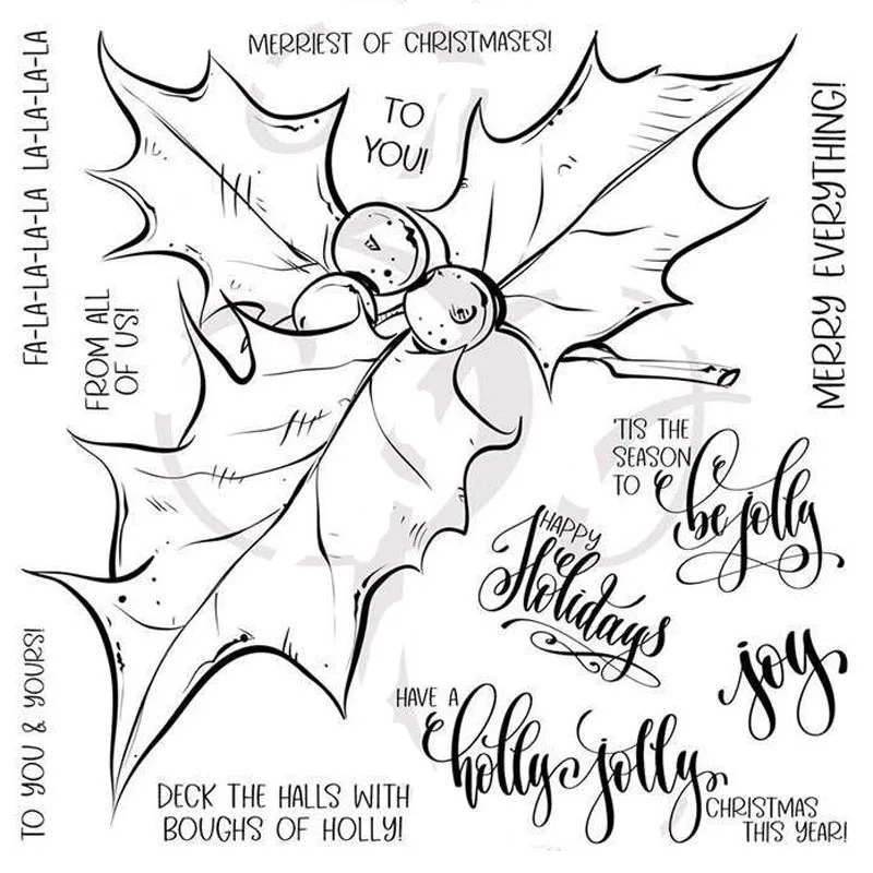 Падуба ягоды Колорадо прозрачный Штамп для DIY скрапбукинга/изготовления