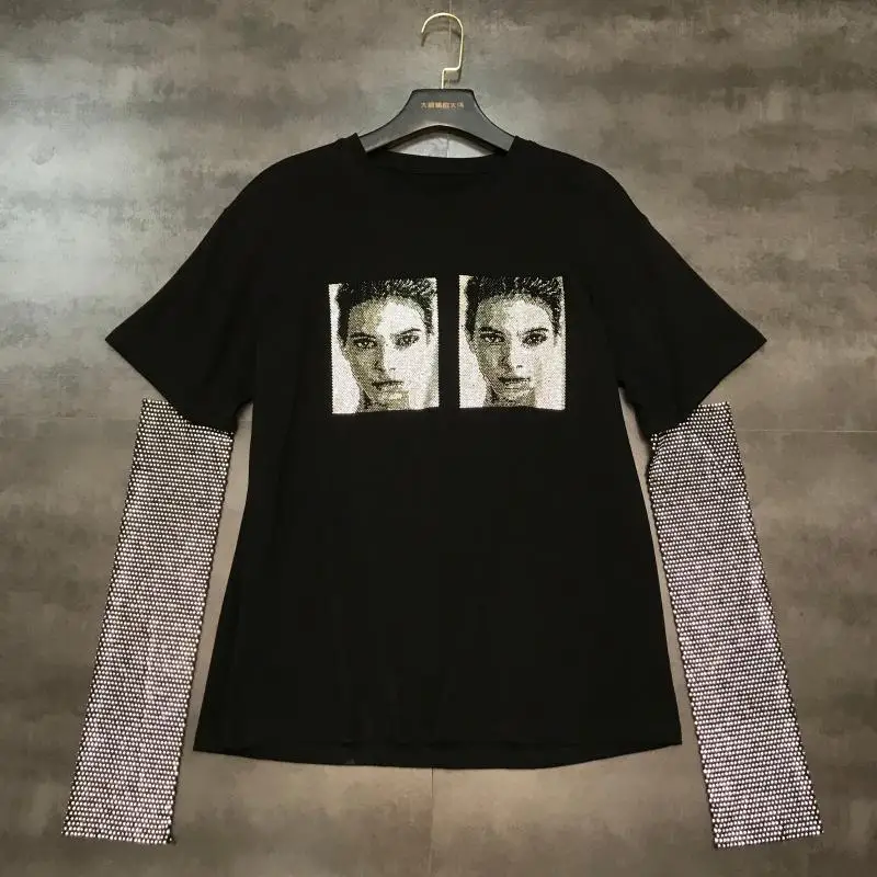 Женская футболка с длинным рукавом со съемными буквами | одежда