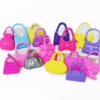 10 pcslot colorized doll bags accessories toy fashion morden bags for babi doll birthday xmas gift randomly colors mix styles