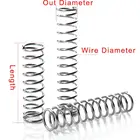 10 шт. 304 Нержавеющаясталь пружины сжатия 304 SUS (нержавеющая сталь) Давление Весна Y Тип пружинной проволоки Диаметр 1,0 мм внешний Dia7-20mm L10-50mm