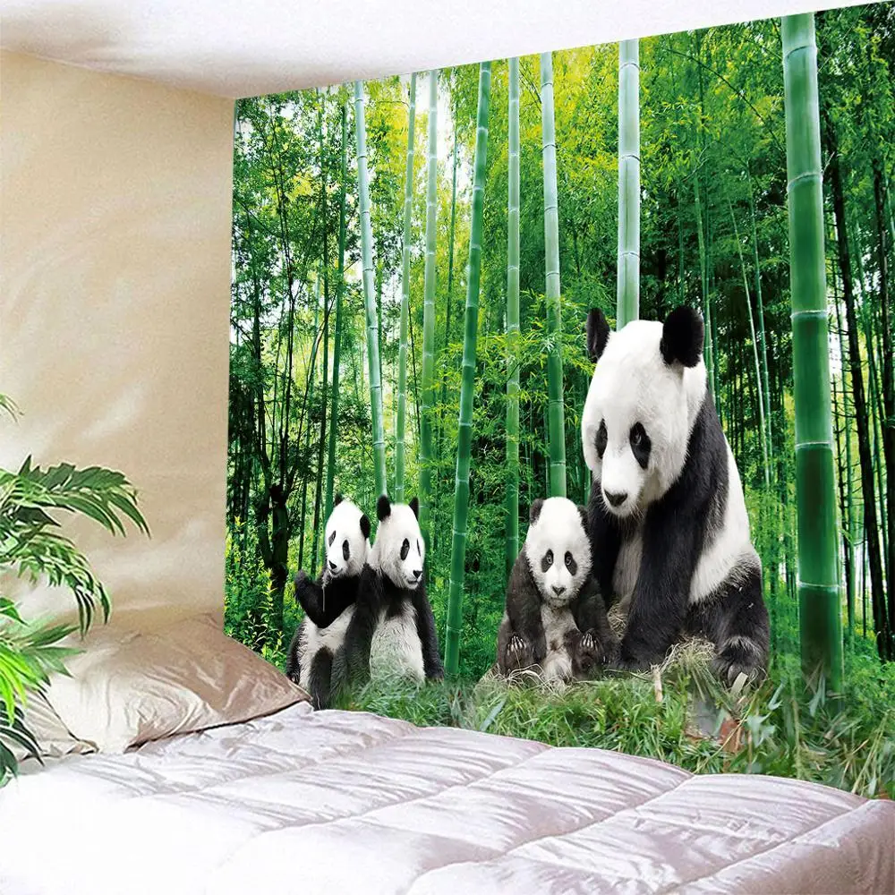 

3D Cute panda Wall Hanging Tapestry Bedspread Beach Towel Home Room Wall Art Decor Tapestries Boho Bedspread Yoga Mat Dropship